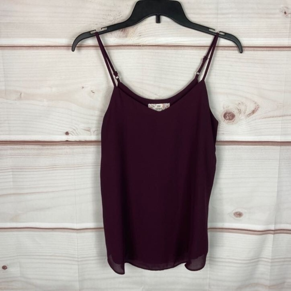 Pink Republic Top Juniors XS Purple V-Neck Camisole Tank Spaghetti Strap Solid